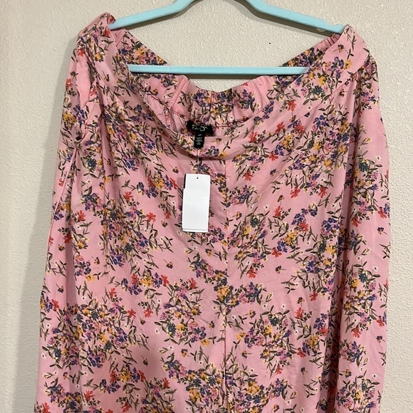 Jessica Simpson 2X wide leg summer flower print pants NWT plus size - Picture 2 of 7
